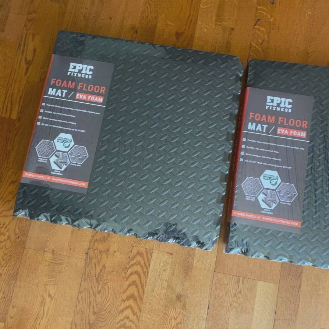 Foam Gym Flooring Mat Interlocking Tiles (Pack of 6)