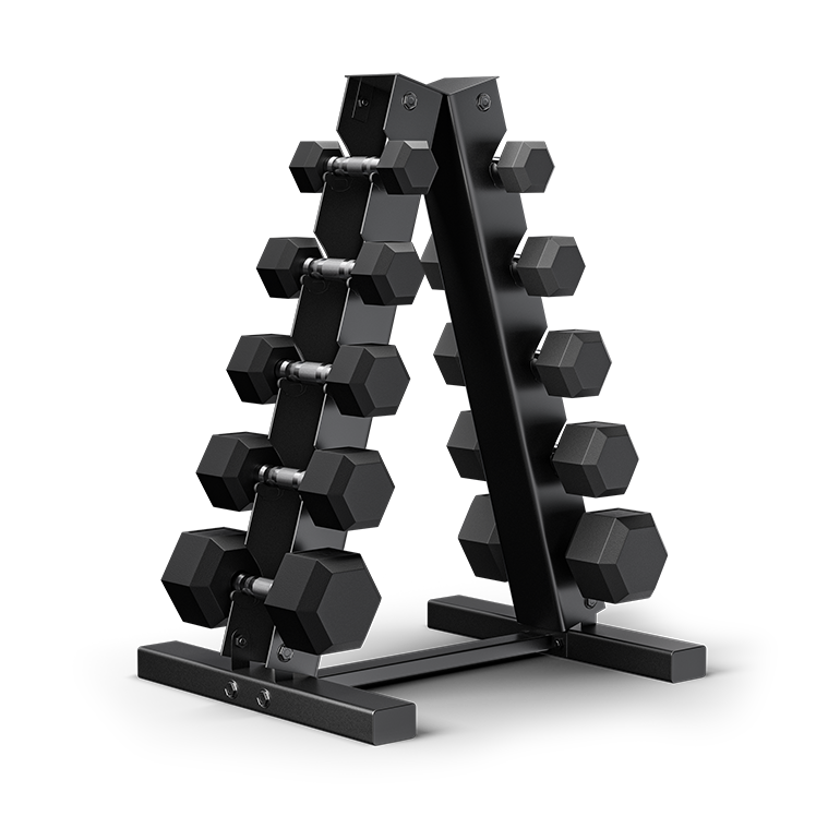150 Pound Dumbbell Set with A Frame Rack Epic Fitness