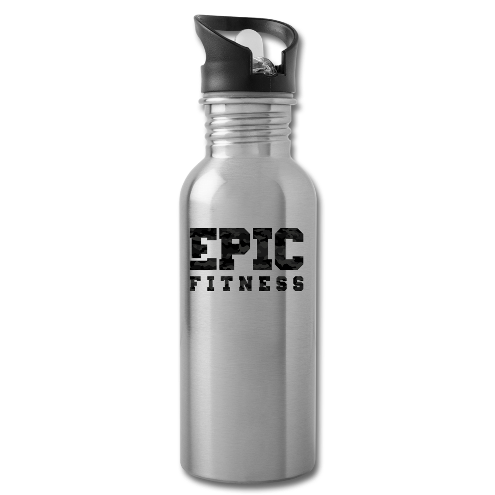 Epic Fitness Black-Out Cloak Water Bottle - silver