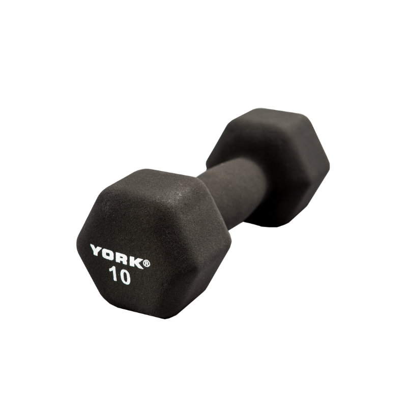 YORK Neoprene Hexagon Dumbbells, Sold Individually