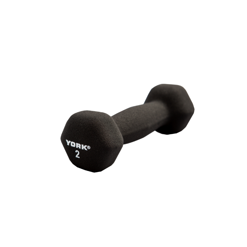 YORK Neoprene Hexagon Dumbbells, Sold Individually