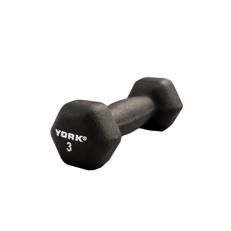 YORK Neoprene Hexagon Dumbbells, Sold Individually