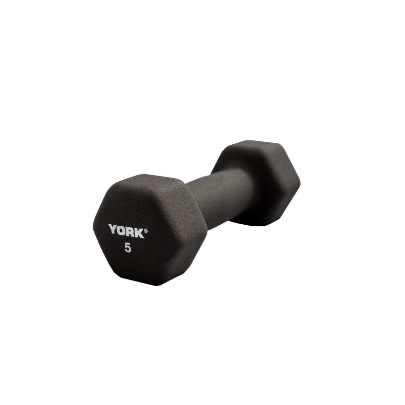 YORK Neoprene Hexagon Dumbbells, Sold Individually