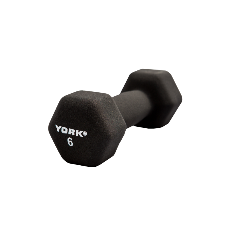 YORK Neoprene Hexagon Dumbbells, Sold Individually