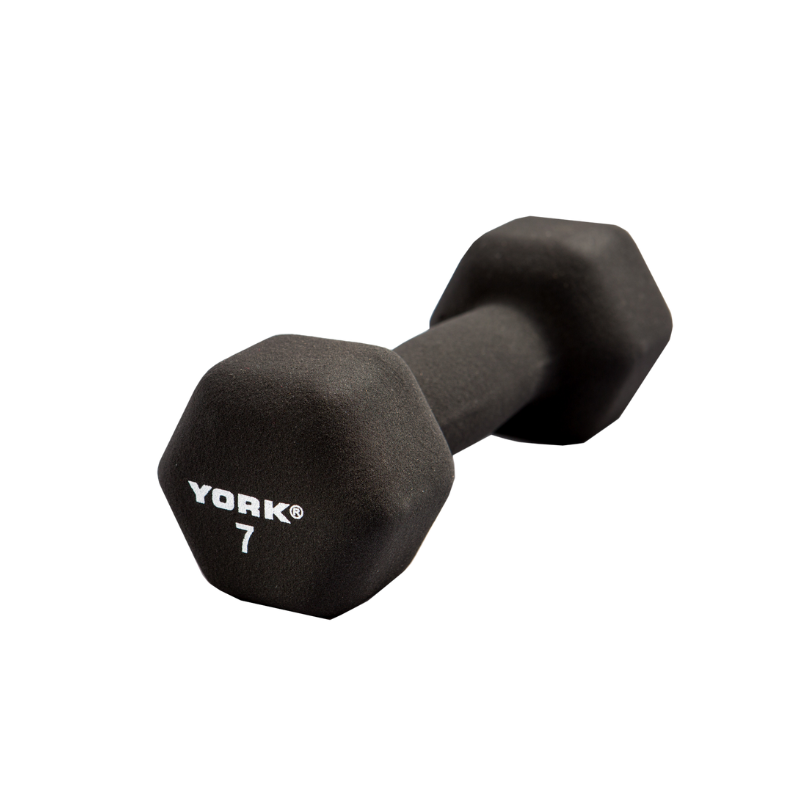 YORK Neoprene Hexagon Dumbbells, Sold Individually