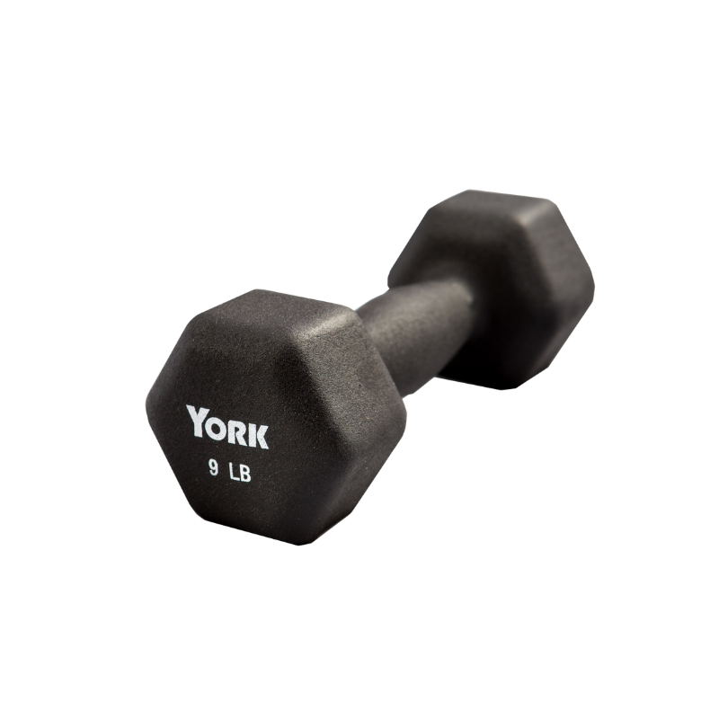 YORK Neoprene Hexagon Dumbbells, Sold Individually