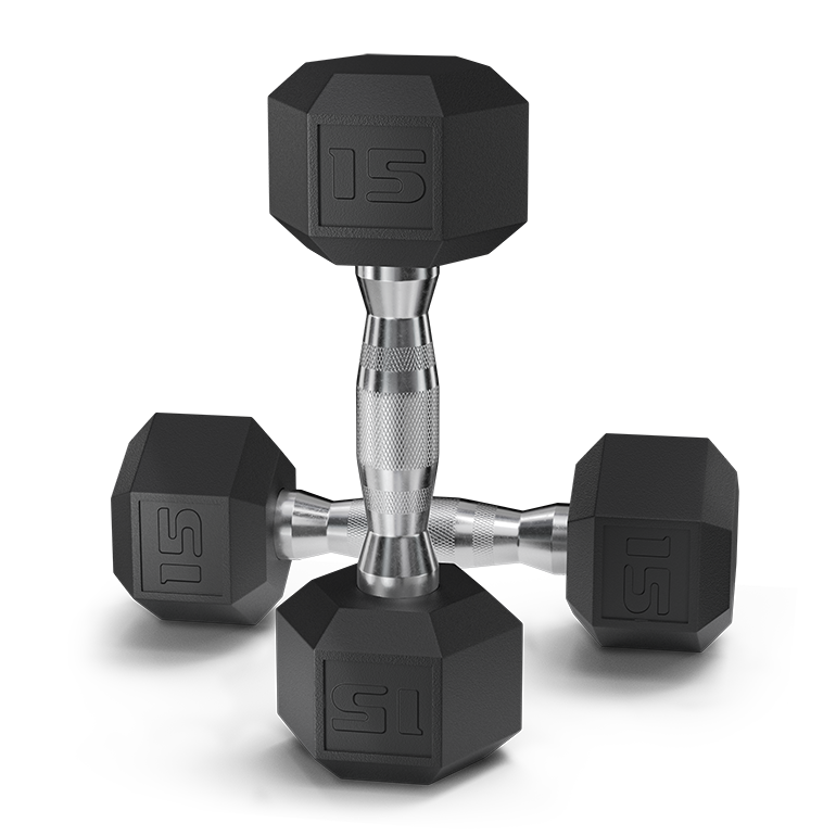 Complete PVC Coated Hex Dumbbell Set 5LB 50LB Pairs Epic Fitness