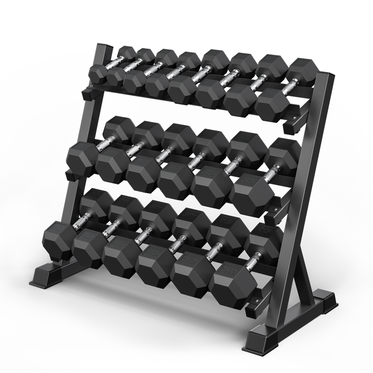 
                  
                    Complete 5-50LB 10 Pair Dumbbell Set with 3-Tier Horizontal Dumbbell Rack
                  
                