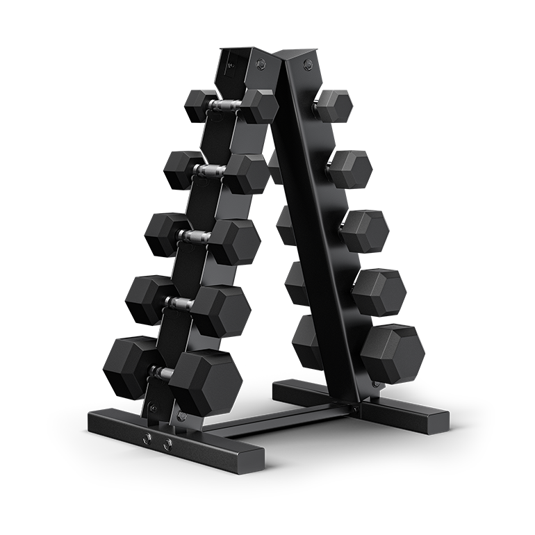 
                  
                    150-Pound Dumbbell Set with A-Frame Rack
                  
                