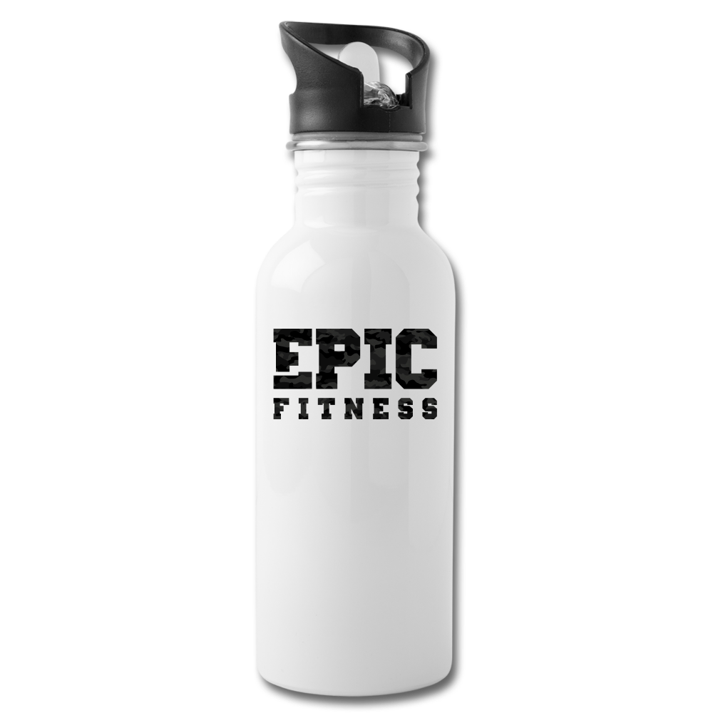 Epic Fitness Black-Out Cloak Water Bottle - white