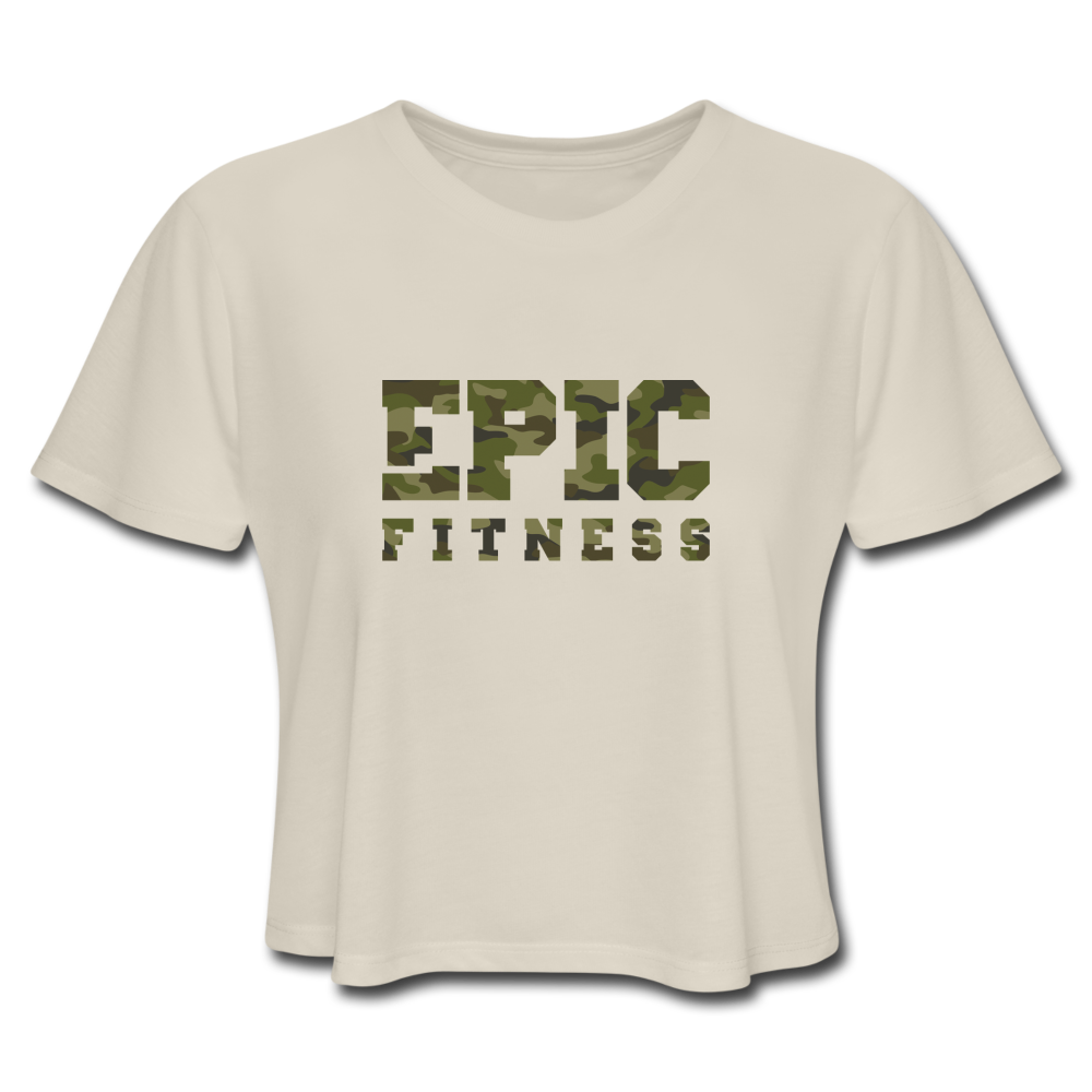 Epic Fitness Cloak Cropped Tee - dust